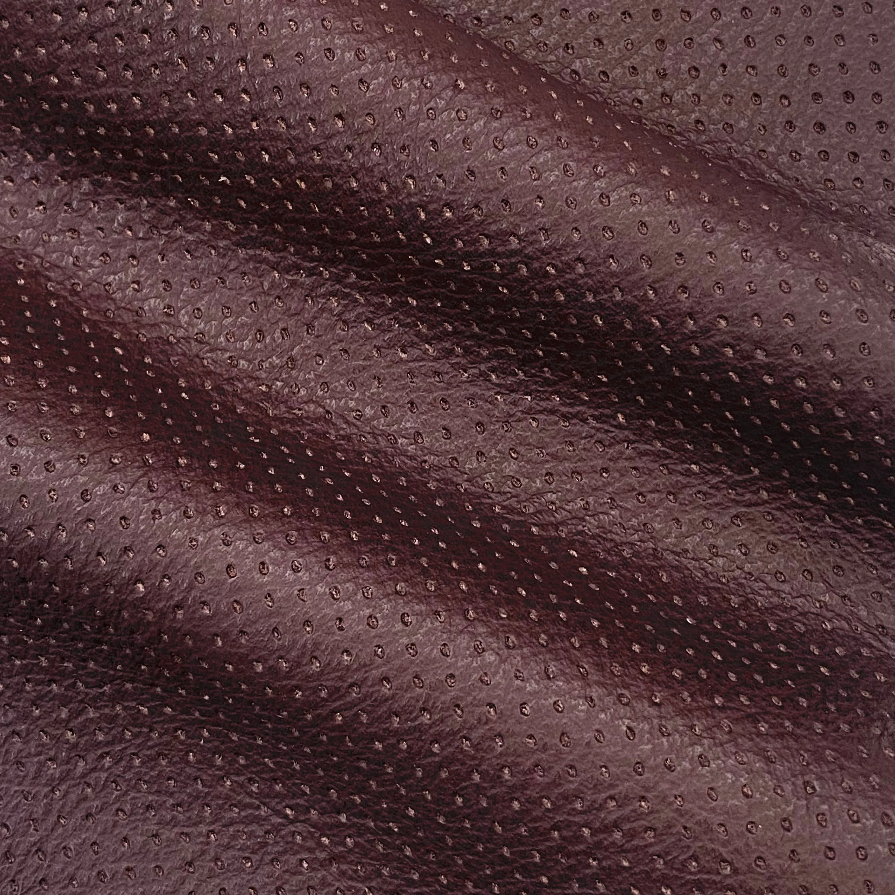 2oz (1.2mm) Perforated Cow Leather - Merlot (per square foot)