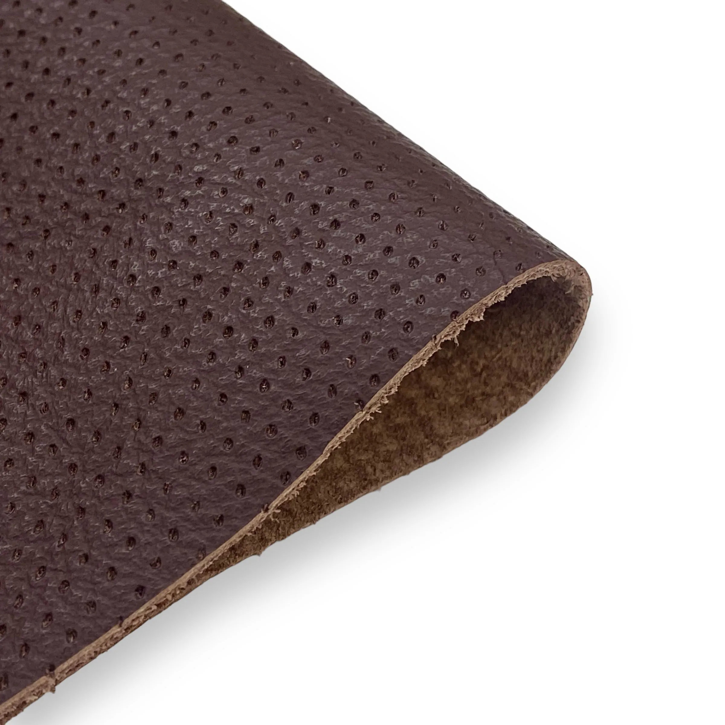 2oz (1.2mm) Perforated Cow Leather - Merlot (per square foot)