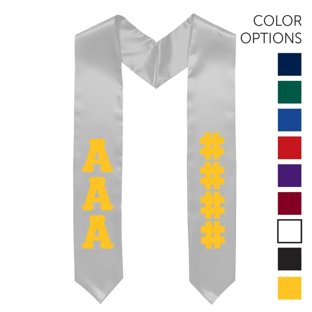 AEPi Pick Your Own Colors Graduation Stole