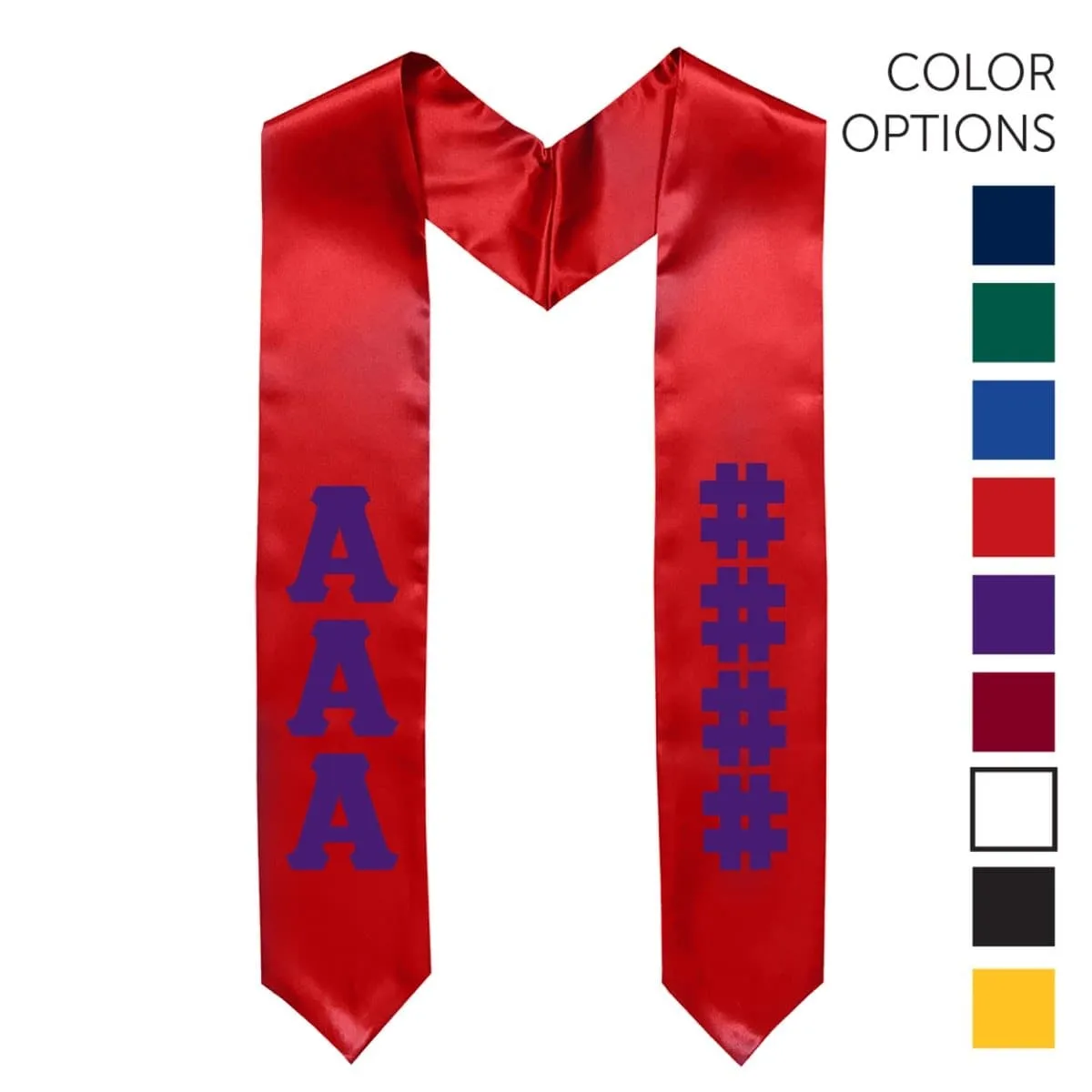 AEPi Pick Your Own Colors Graduation Stole