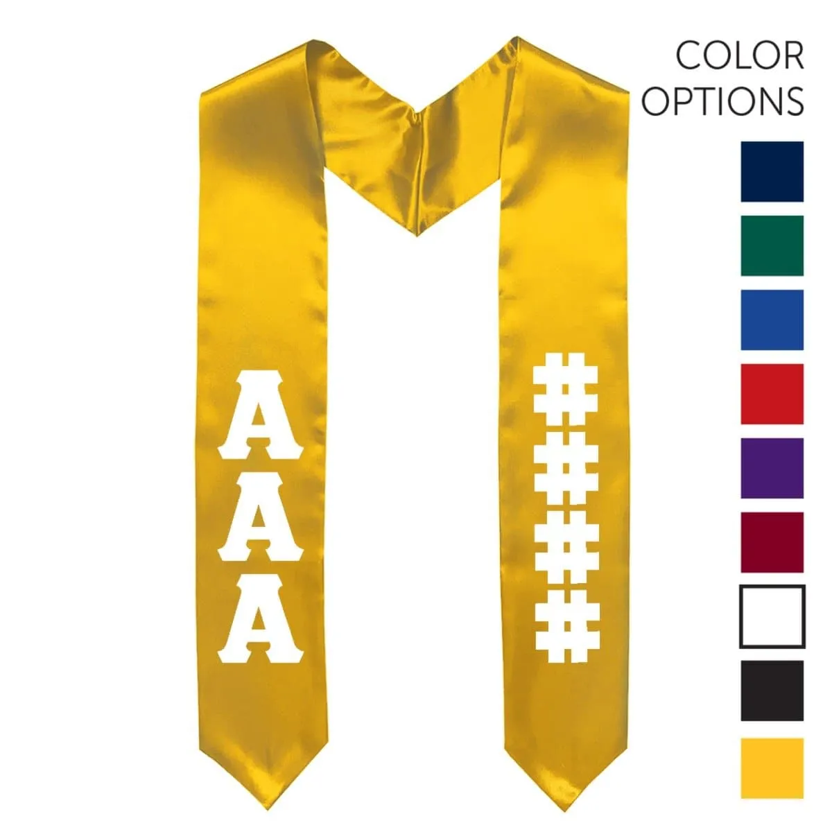 AEPi Pick Your Own Colors Graduation Stole