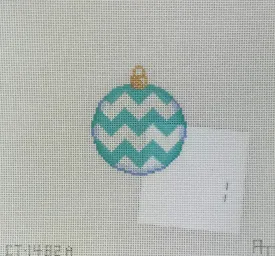 Associated Talents, Inc 113 Aqua Chevron Mini Ball