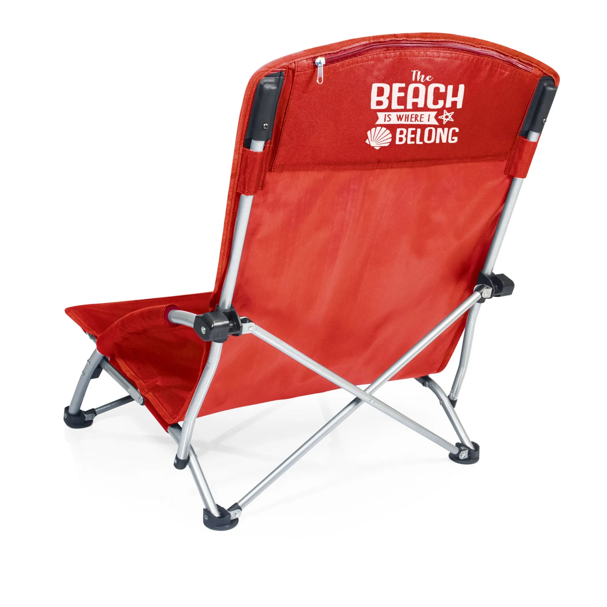 Beach Sayings The Beach is Where I Belong - Tranquility Beach Chair with Carry Bag