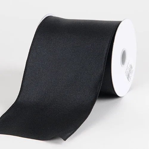 Black - Budget Satin Ribbon - ( W: 4 inch | L: 10 Yards )