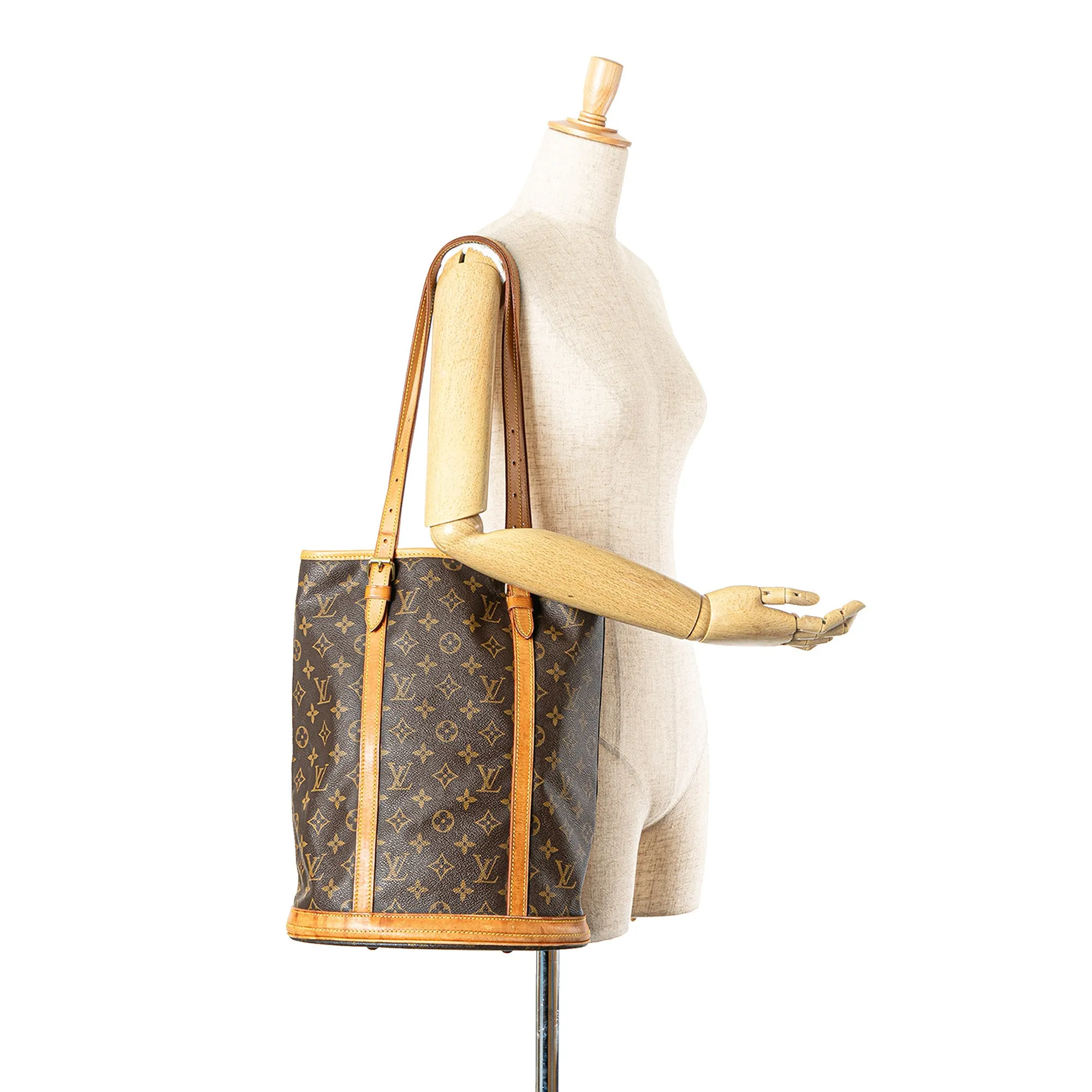 Brown Louis Vuitton Monogram Bucket GM