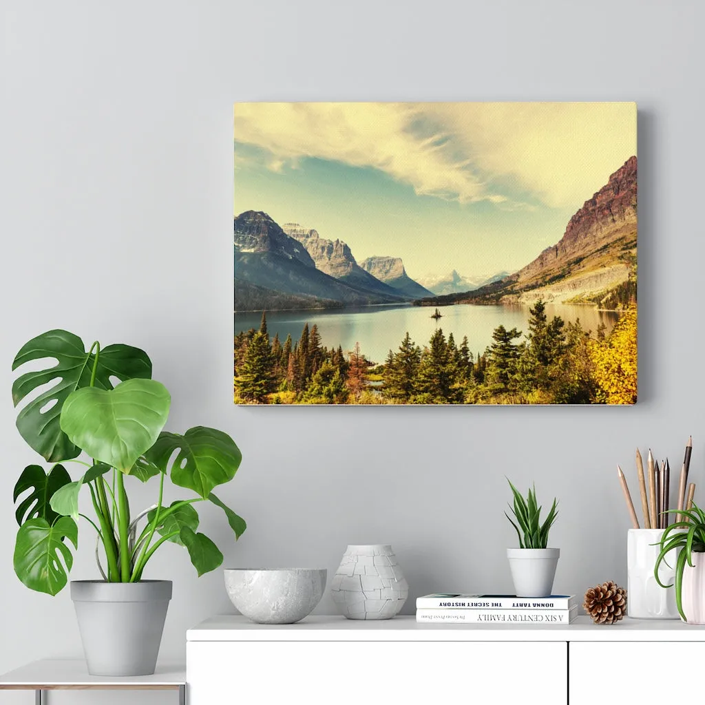 Canvas, Mountain Lake Scenic Art, Wall Art Canvas, Wall Decor, Home Decor