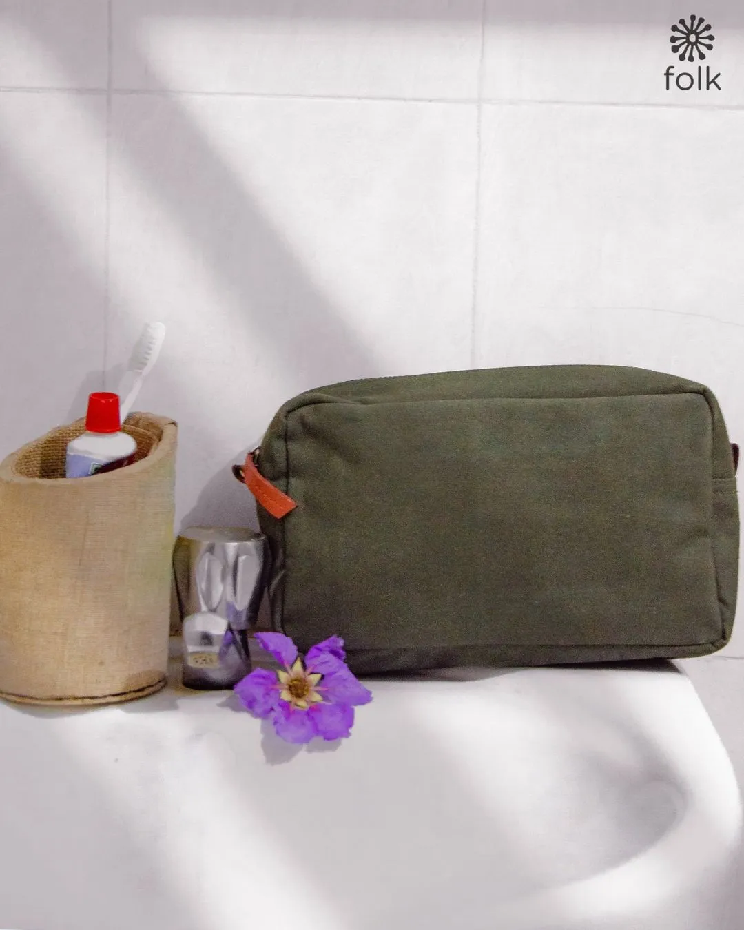 Canvas Zipper Toiletry Bag