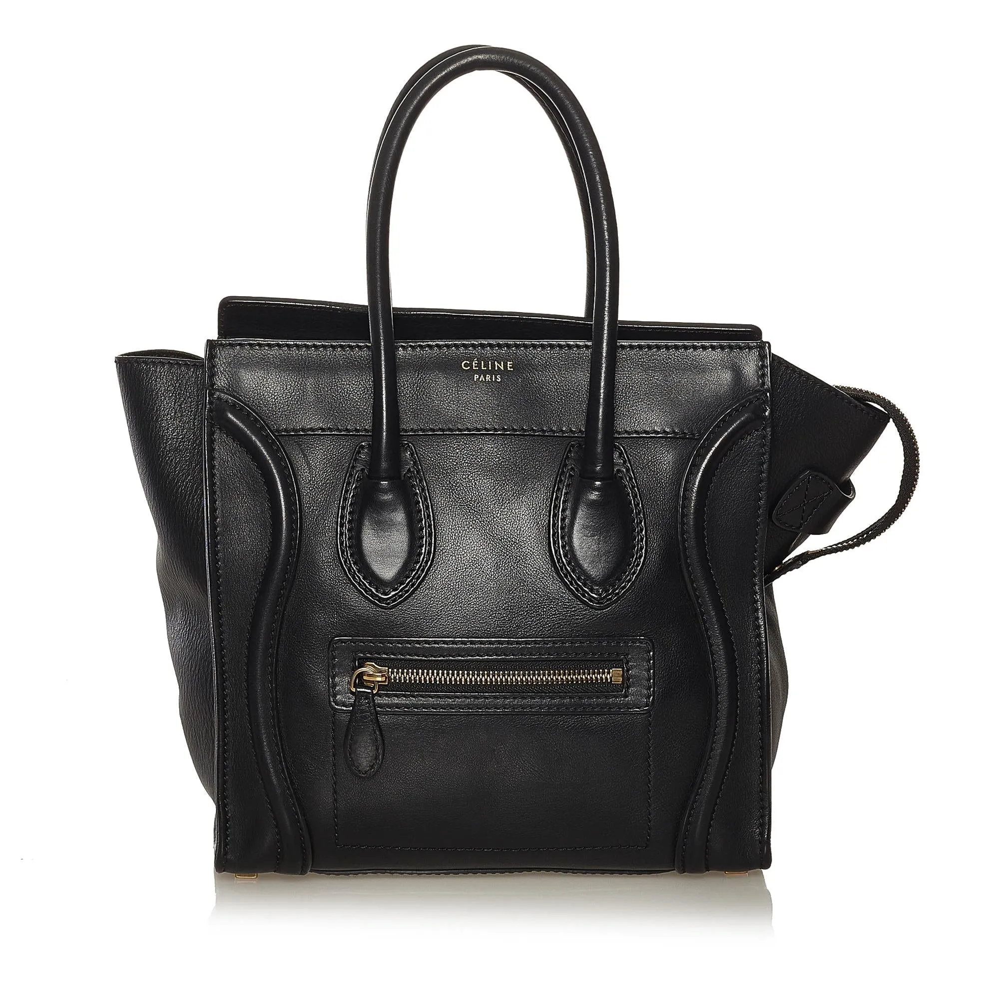 Celine Micro Luggage Tote Leather Handbag (SHG-36197)