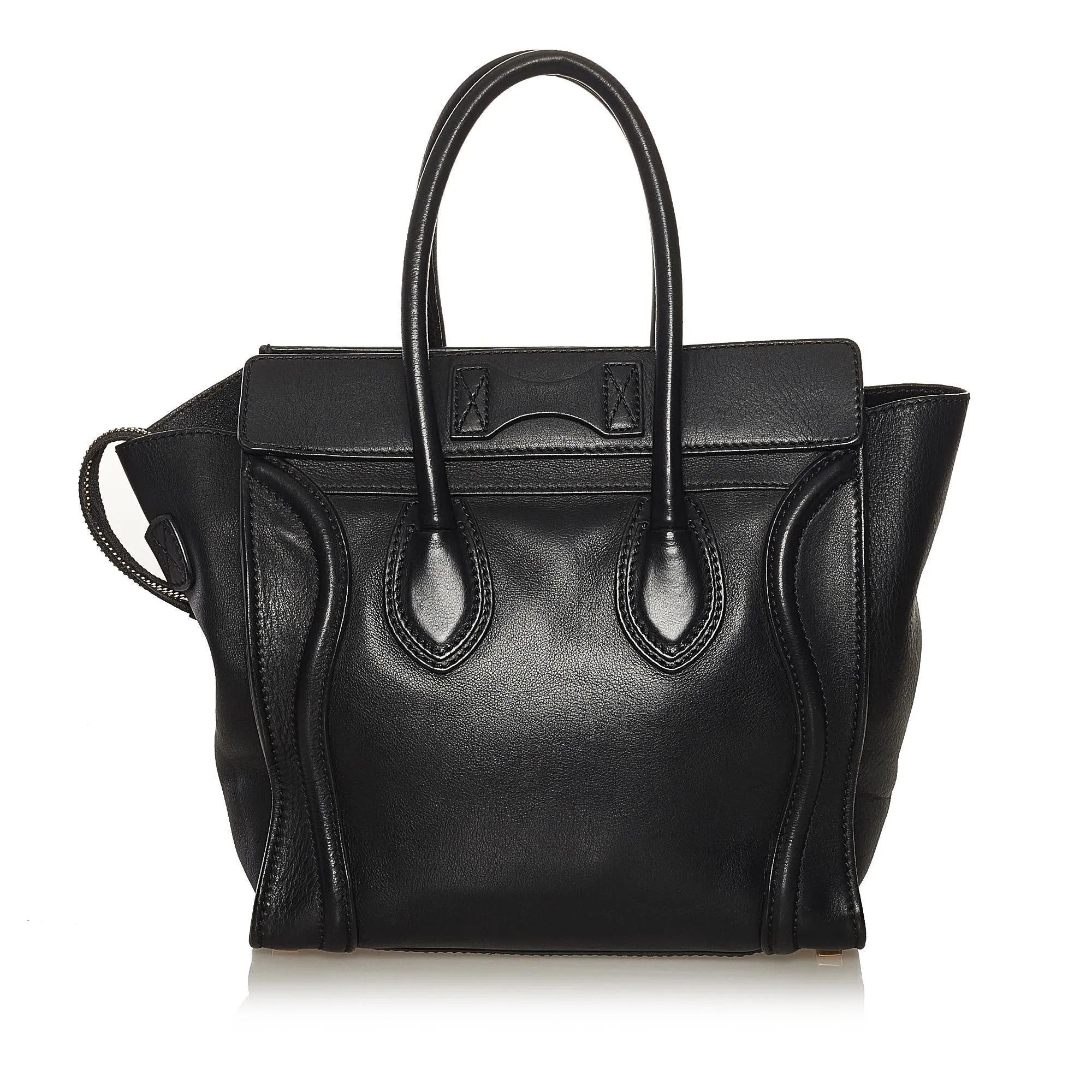 Celine Micro Luggage Tote Leather Handbag (SHG-36197)