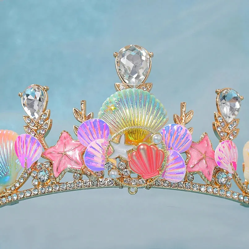 Colored seashells Crown Seashell Starfish Tiara