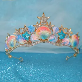 Colored seashells Crown Seashell Starfish Tiara