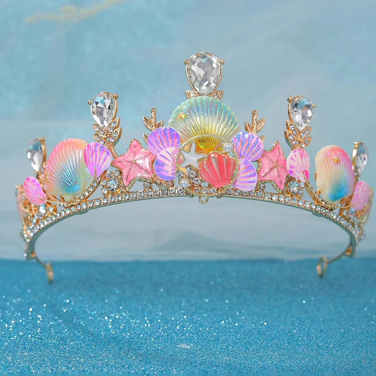 Colored seashells Crown Seashell Starfish Tiara