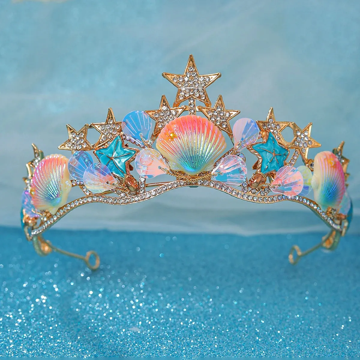 Colored seashells Crown Seashell Starfish Tiara