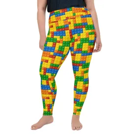 Colorful Blocks Plus Size Leggings