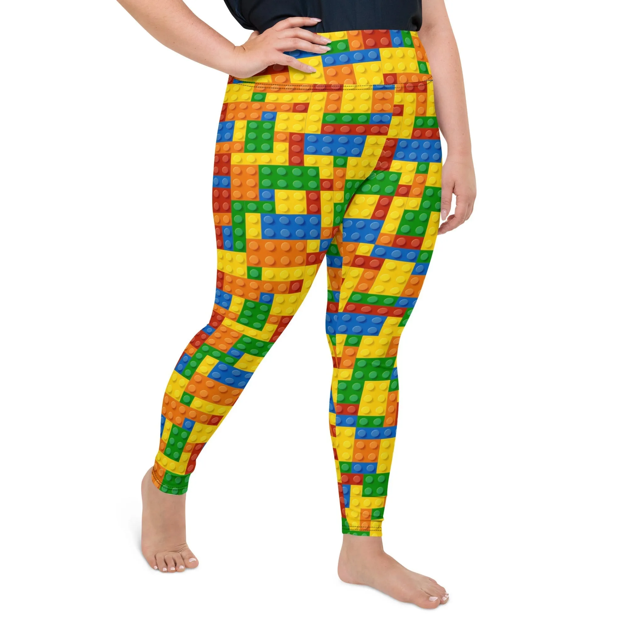 Colorful Blocks Plus Size Leggings