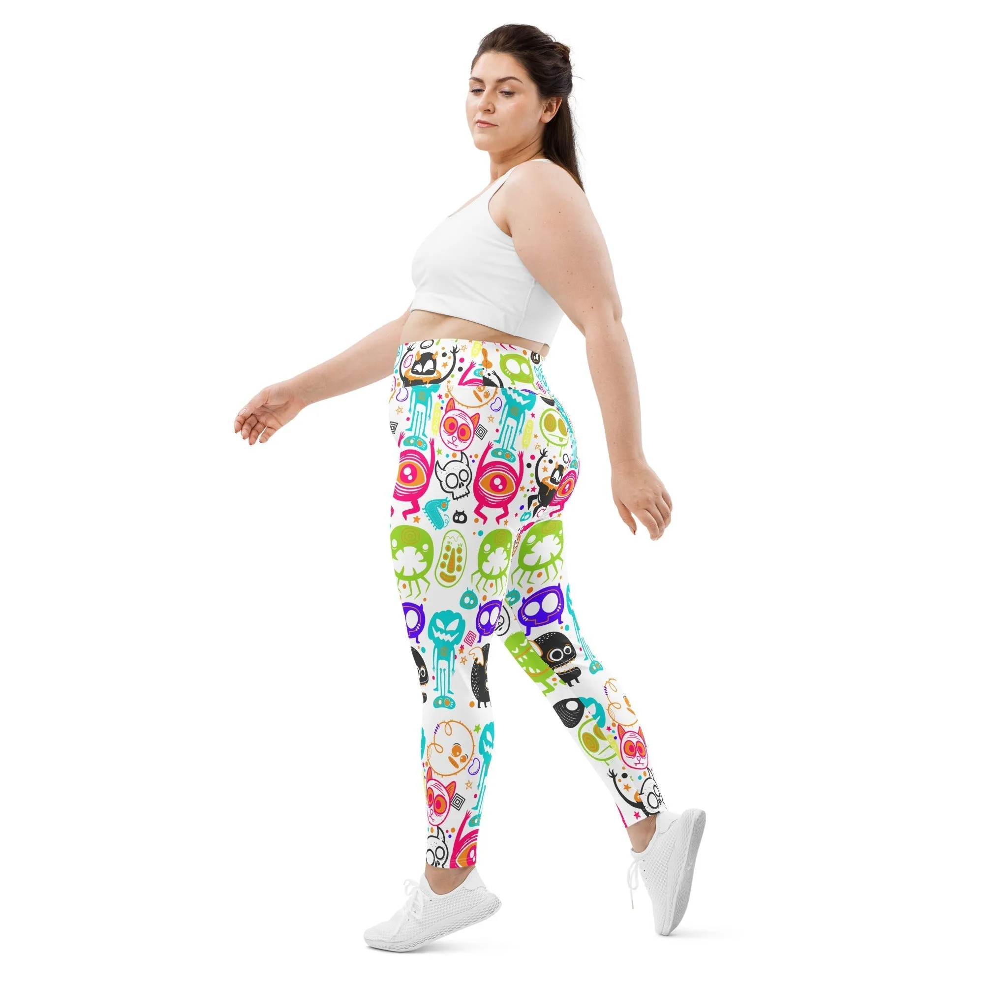 Colorful Doodles Plus Size Leggings