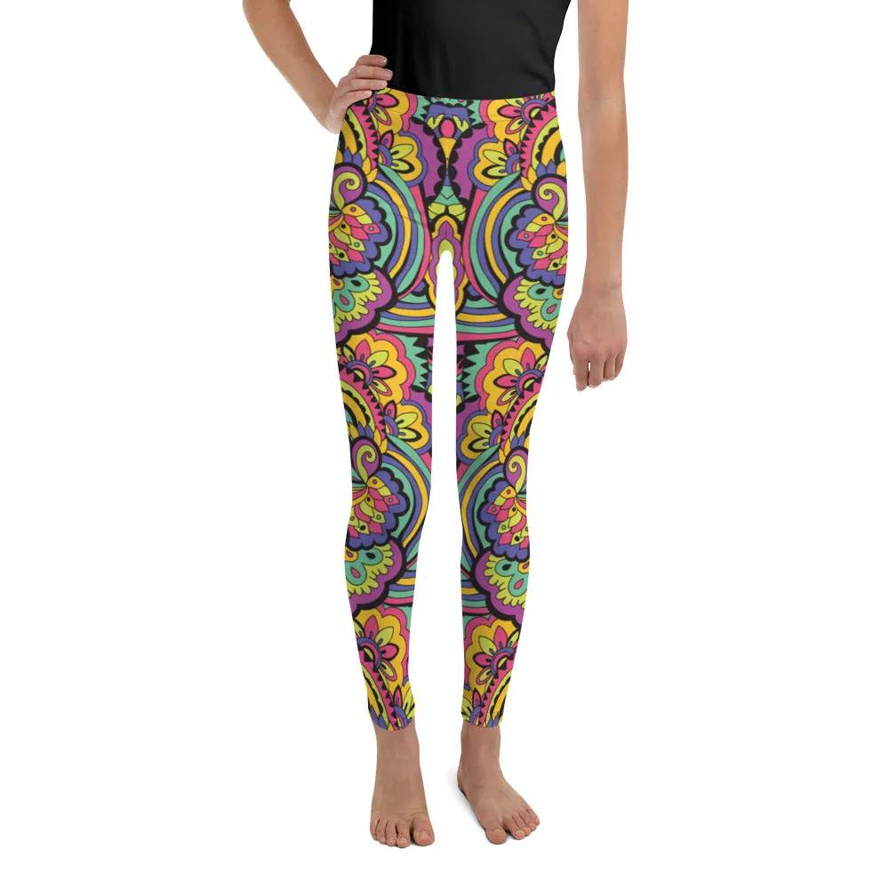 Colorful Fun Pattern Youth Leggings