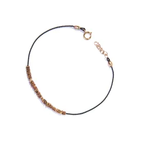 Copper Beaded Bracelet | Black, Rose Gold