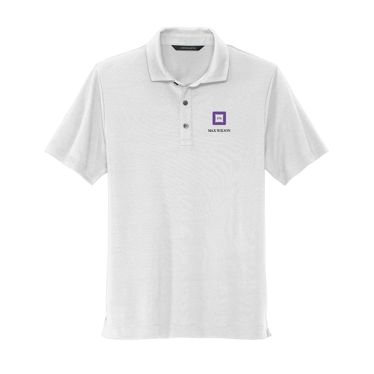 Delt White Badge Polo