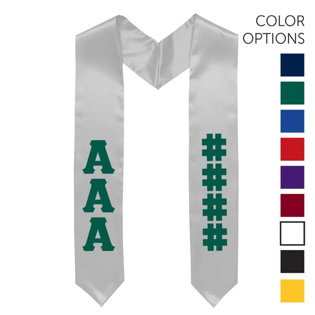 Delta Upsilon Pick Your Own Colors Graduation Stole