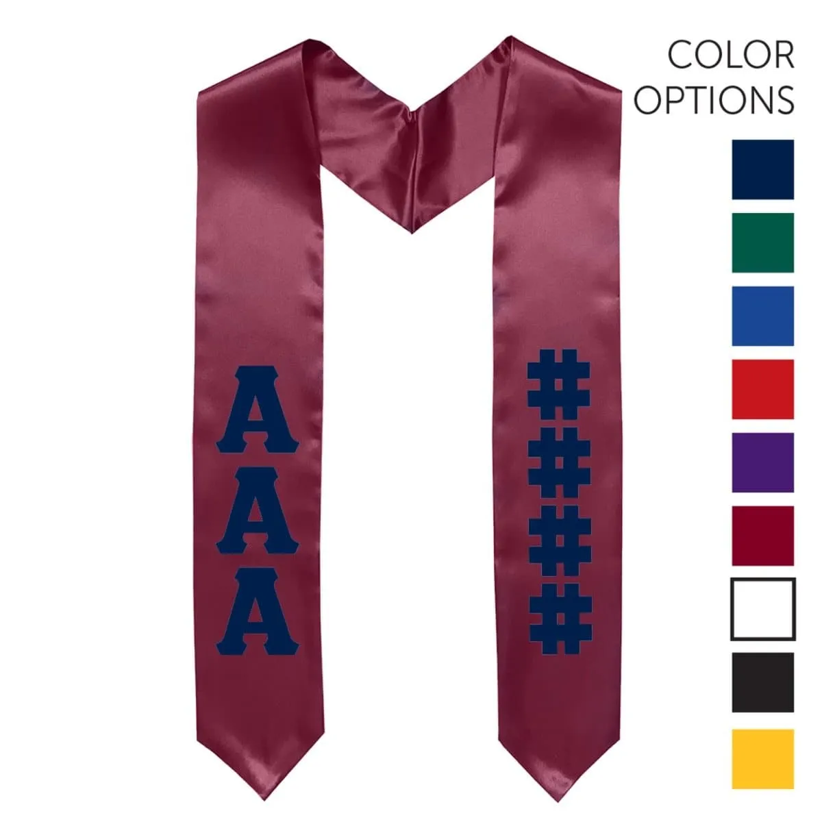 Delta Upsilon Pick Your Own Colors Graduation Stole