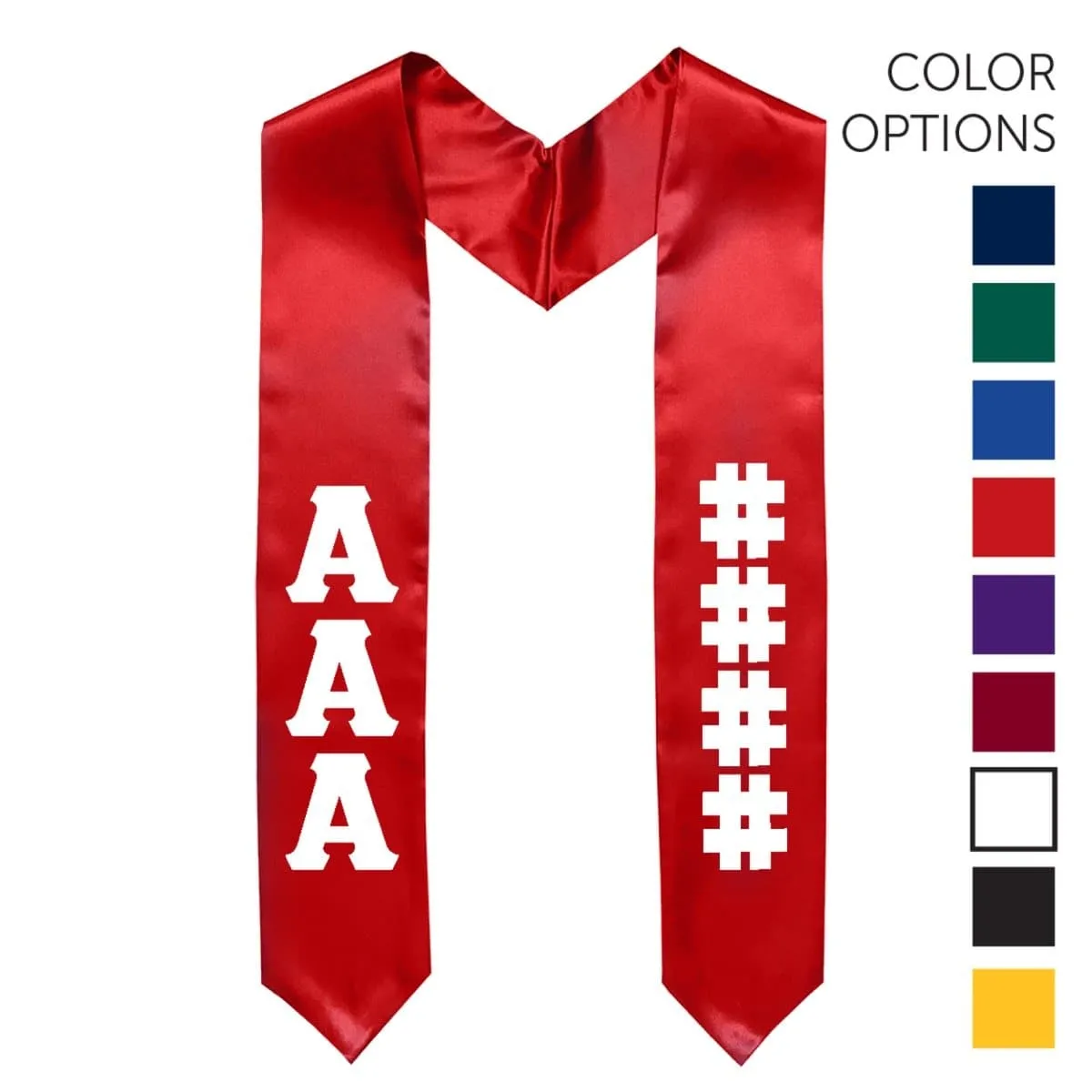 Delta Upsilon Pick Your Own Colors Graduation Stole