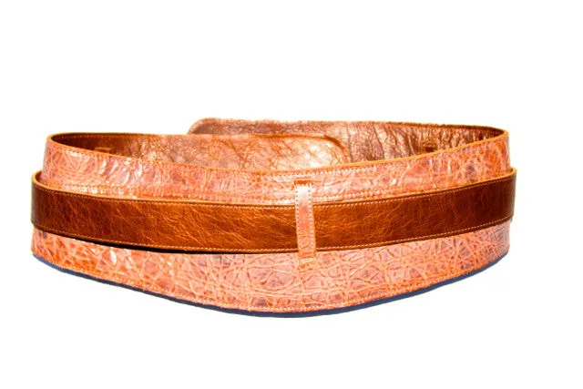 Double Wide Reversible Leather Belt