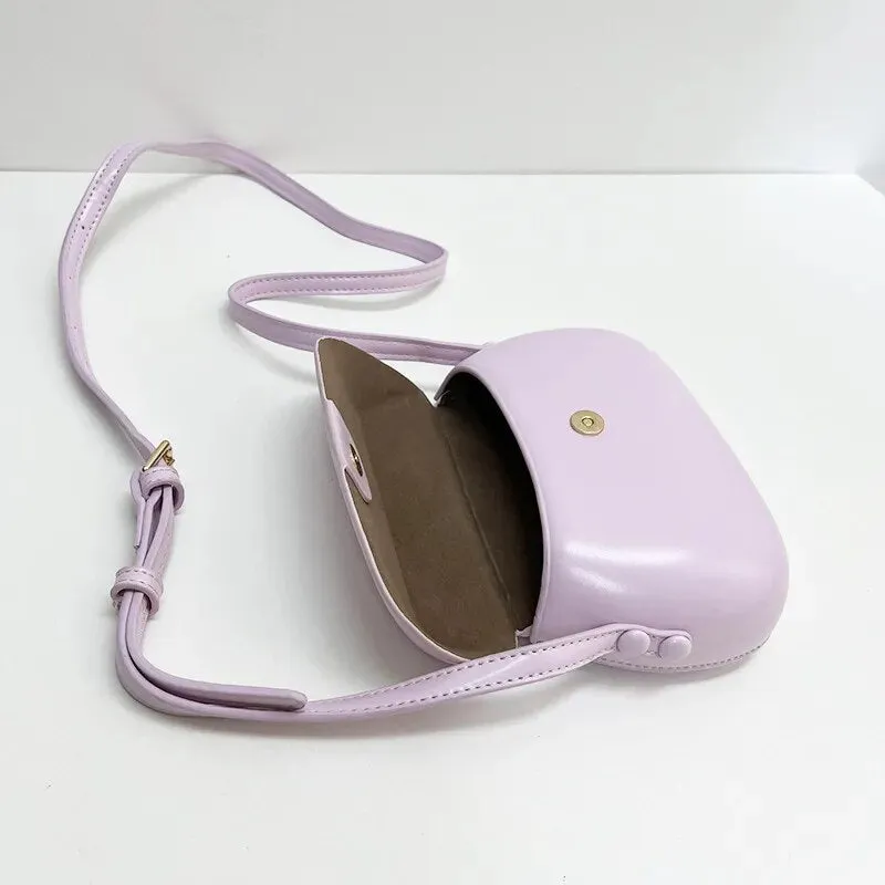 Eloise Candy Color Molded Saddle Bag