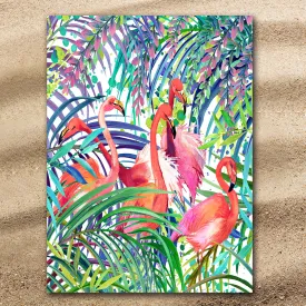 Flamingo Passion Jumbo Beach Towel