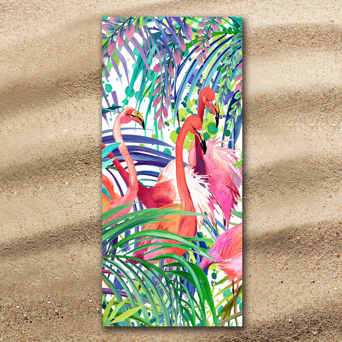 Flamingo Passion Jumbo Beach Towel