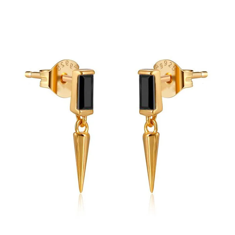 Get to the Point Colored Zircon Stud Drop Earrings