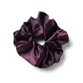 Halo Luxe Rosa Vintage Satin Scrunchie - Plum