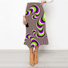 Hypnosis Skirt Women Colorful School skirt Abstract Skirt Ladies Womens Clothing