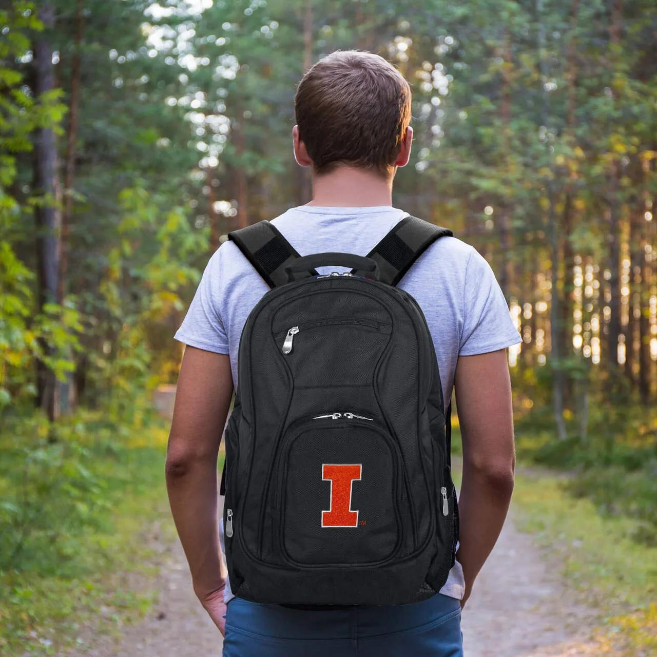 Illinois Fighting Illini Laptop Backpack Black