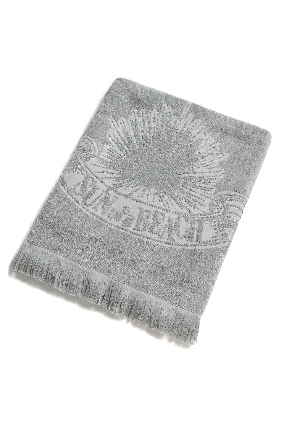 Just Silver monochrome beach towel