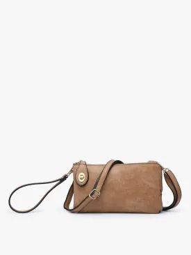 Kendall Mocha Crossbody/Wristlet w/ Twist Lock