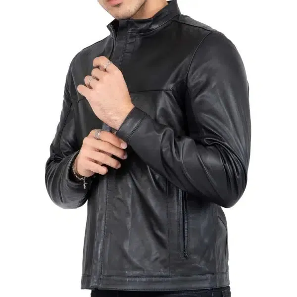 Lamb Premium Leather Men's Black Biker Jacket