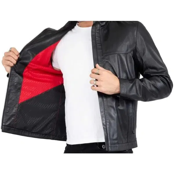 Lamb Premium Leather Men's Black Biker Jacket