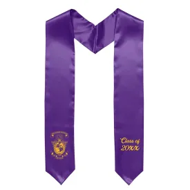 Lambda Chi Embroidered Crest Graduation Stole