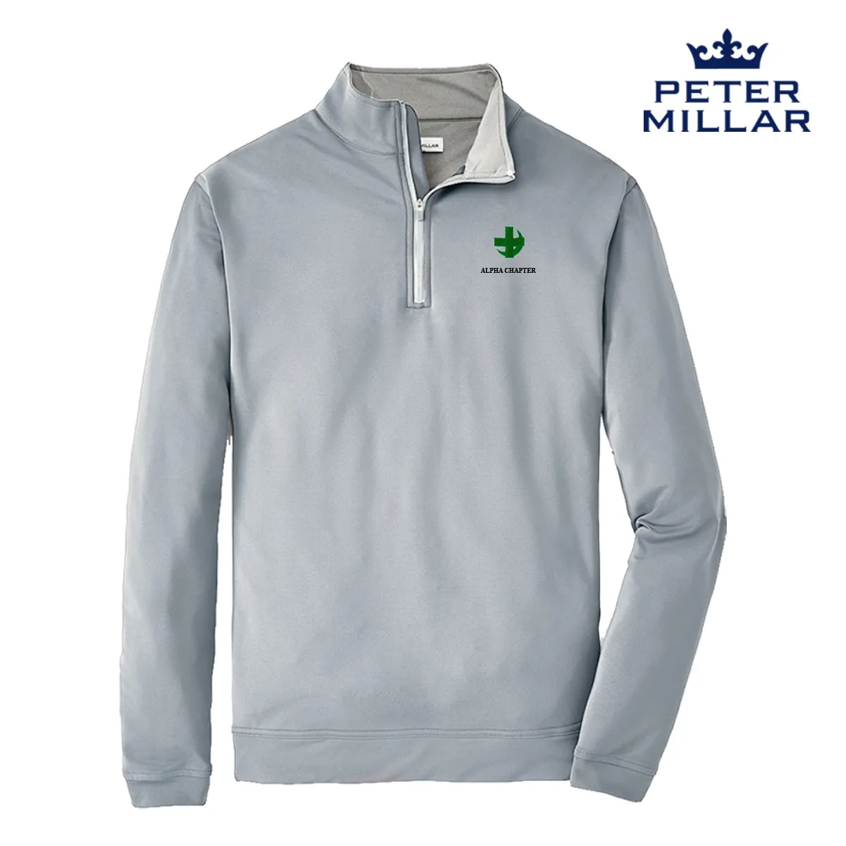 Lambda Chi Personalized Peter Millar Perth Stretch Quarter Zip with Symbol