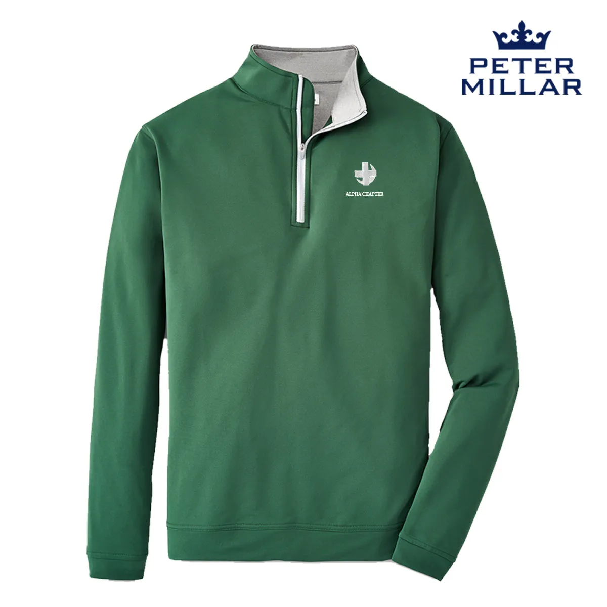 Lambda Chi Personalized Peter Millar Perth Stretch Quarter Zip with Symbol