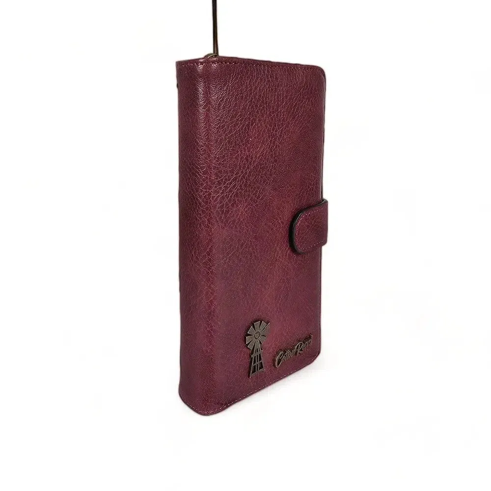 Large maroon wallet - PU leather