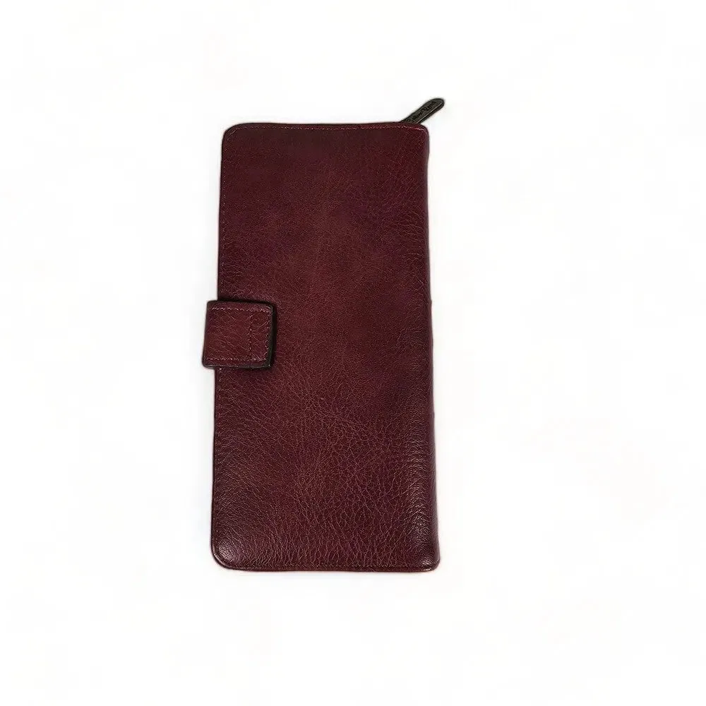 Large maroon wallet - PU leather