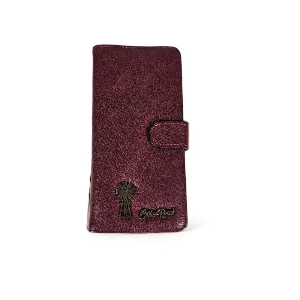 Large maroon wallet - PU leather