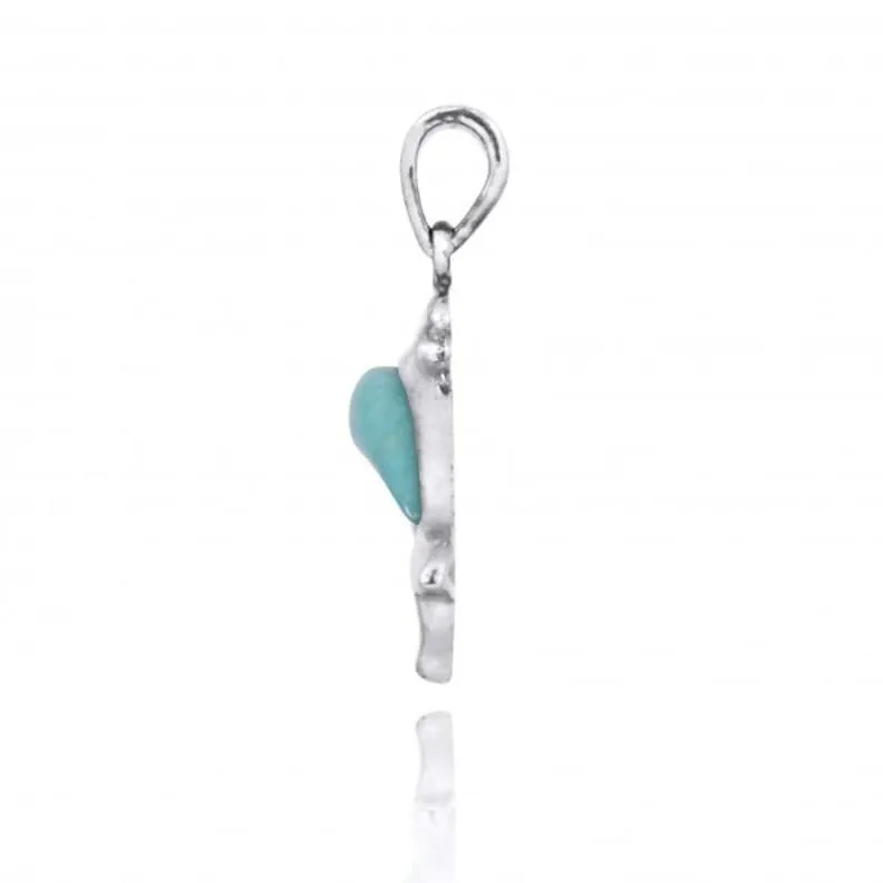 Larimar Dolphin Pendant Necklace