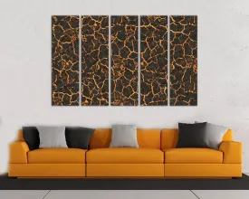 Lava canvas Abstract wall art Abstraction print home Molten lava decor ready to hang