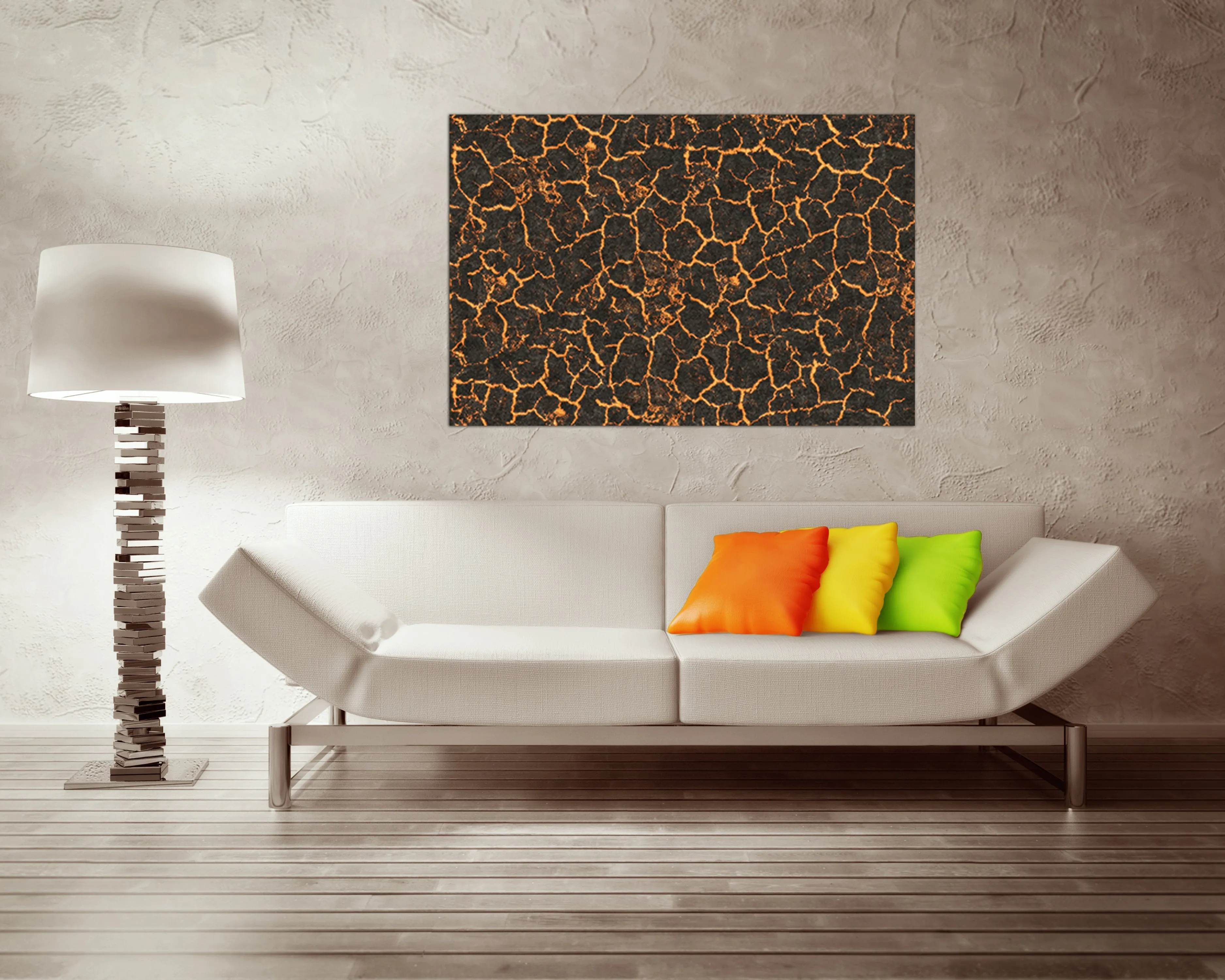 Lava canvas Abstract wall art Abstraction print home Molten lava decor ready to hang