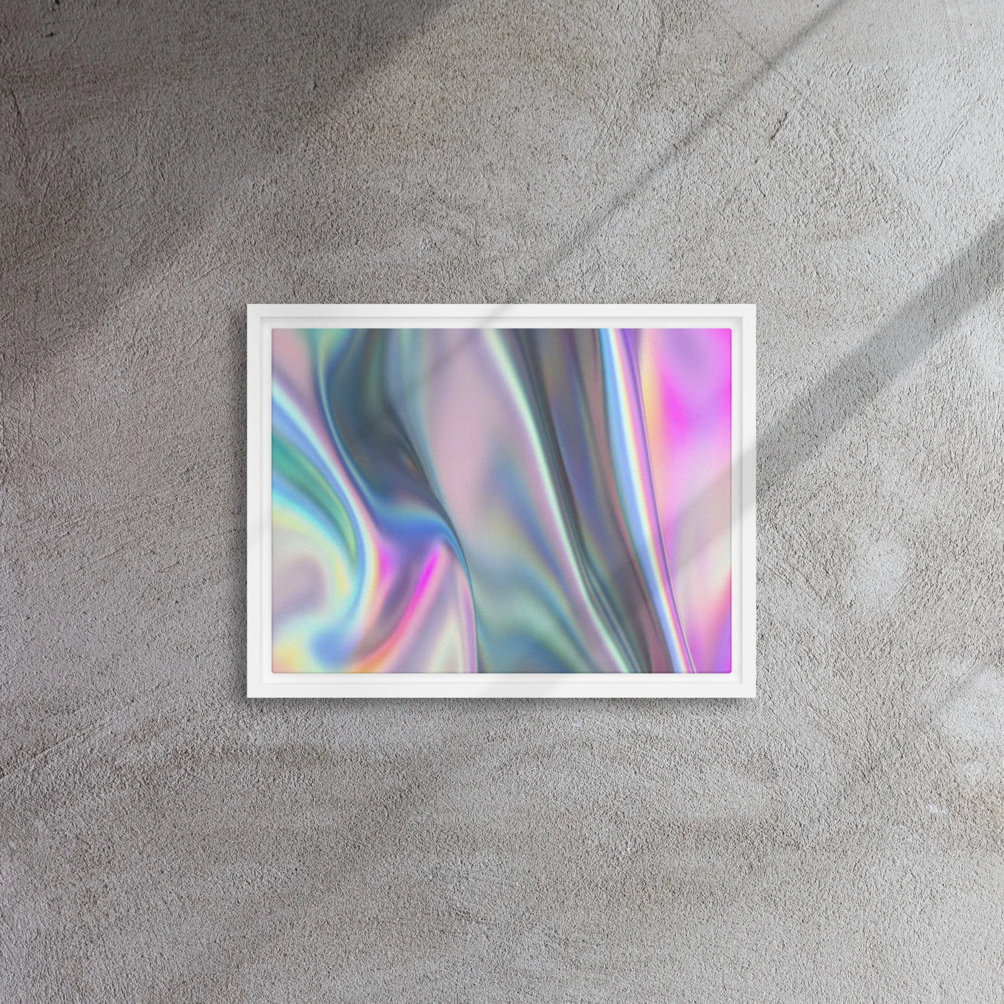 Liquid Chrome Framed Canvas Print