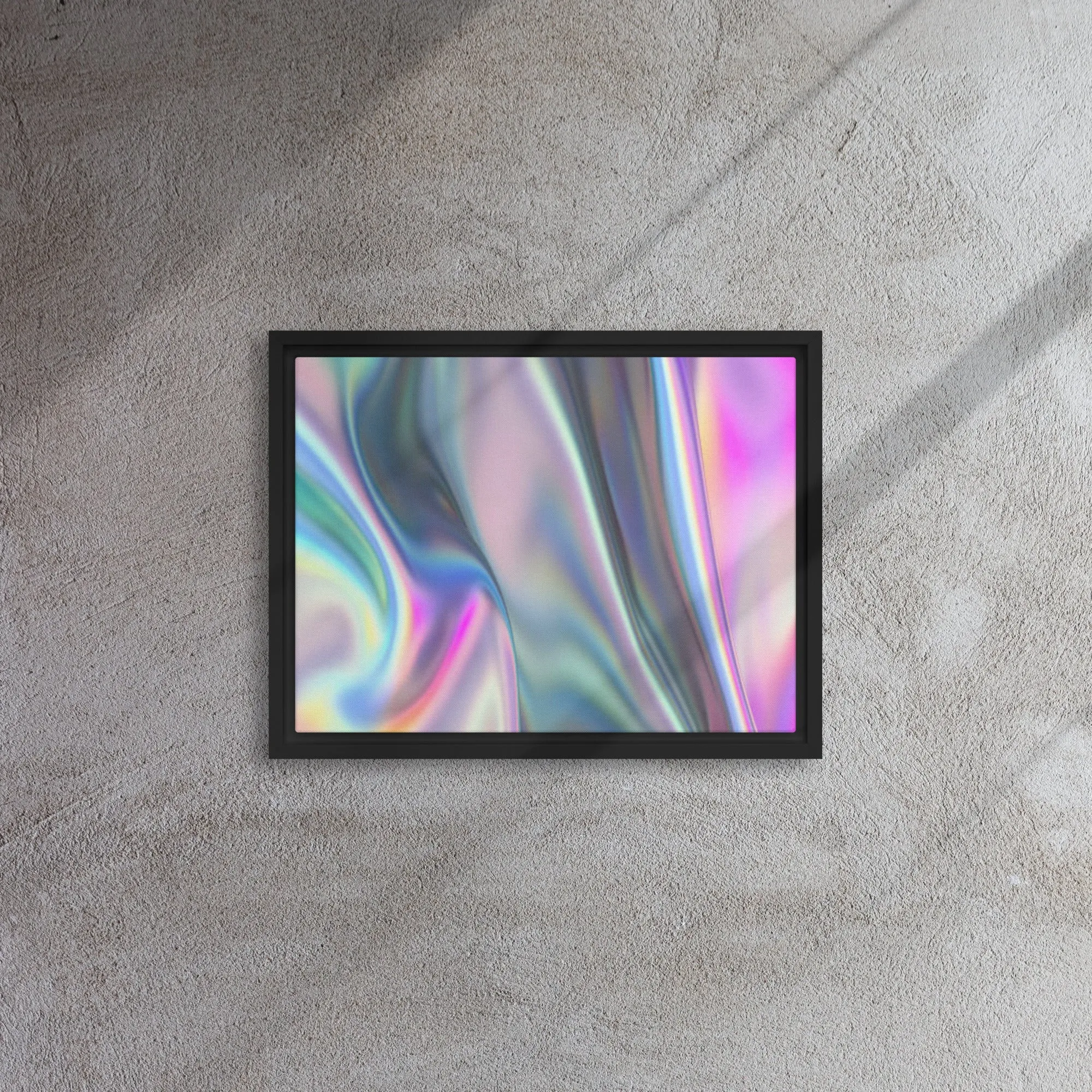 Liquid Chrome Framed Canvas Print