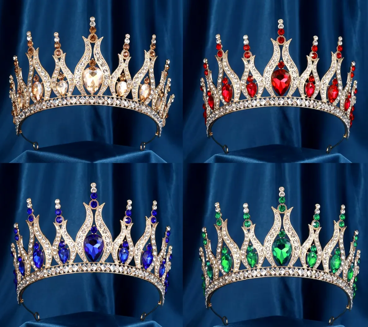 Luxury Crystal Crown Tiara Pageant Hair Accessories